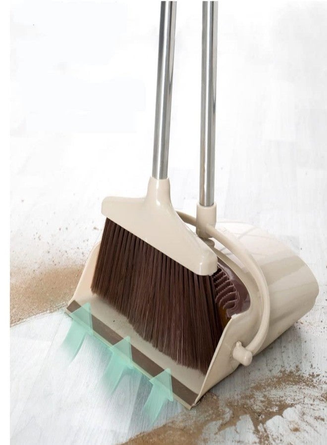 SQUICKLE Broom and Dustpan with Dust Pan with Long Handle || Broom and Dustpan Set || Long Handle Plastic Broom with Dustpan for Home and Office Cleaning (Pack of 1) (Broom and Dustpan) - Image 4